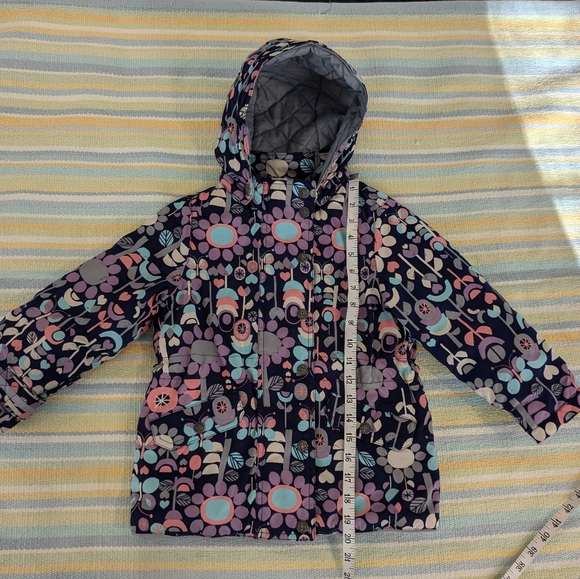 ⭐ Hanna Andersson floral winter coat size 110 / 4 - Picture 2 of 13